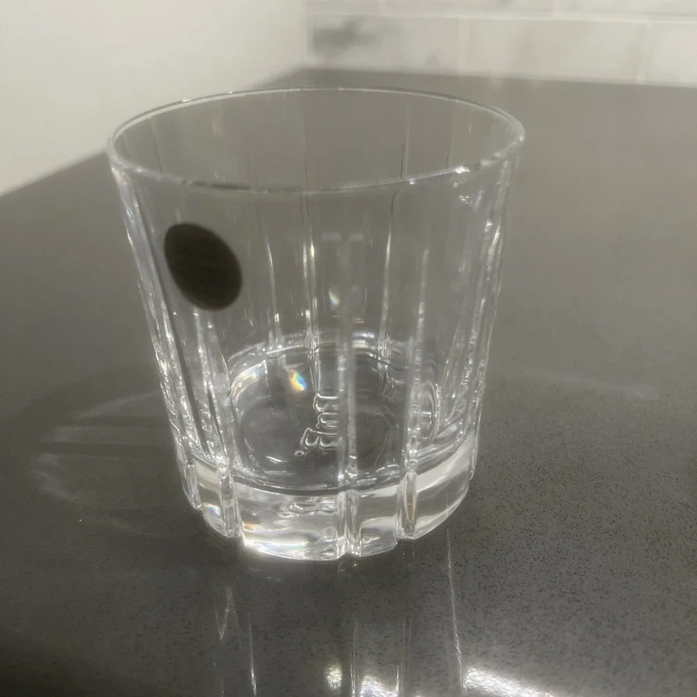 6-Capri Crystal Cristallo Al Piombo 24% Italia 10 oz Whiskey Glasses. EUC